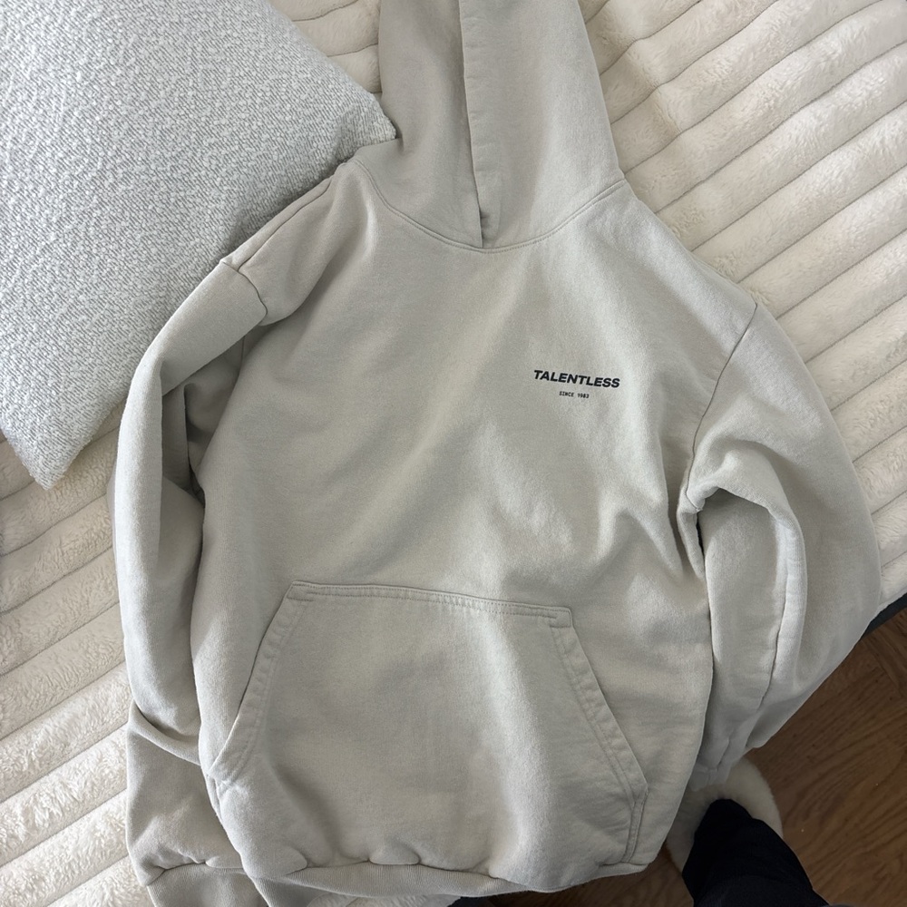 talentless cream hoodie size small